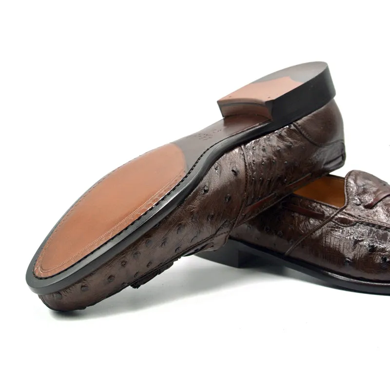 13-581-BRN FRANCO Ostrich Tassel Loafer, Brown