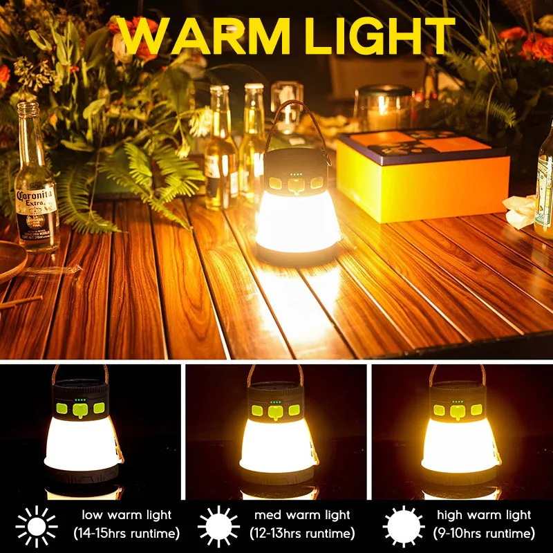 2500 Lumens Handheld Spotlight Solar Camping Lantern Flashlight