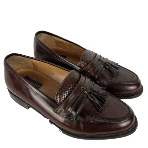 90s Brown Leather Tassel Loafers- M's 7, W's 8.5