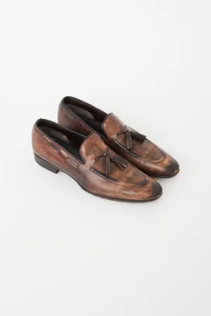 Aged Brown Leather Loafer