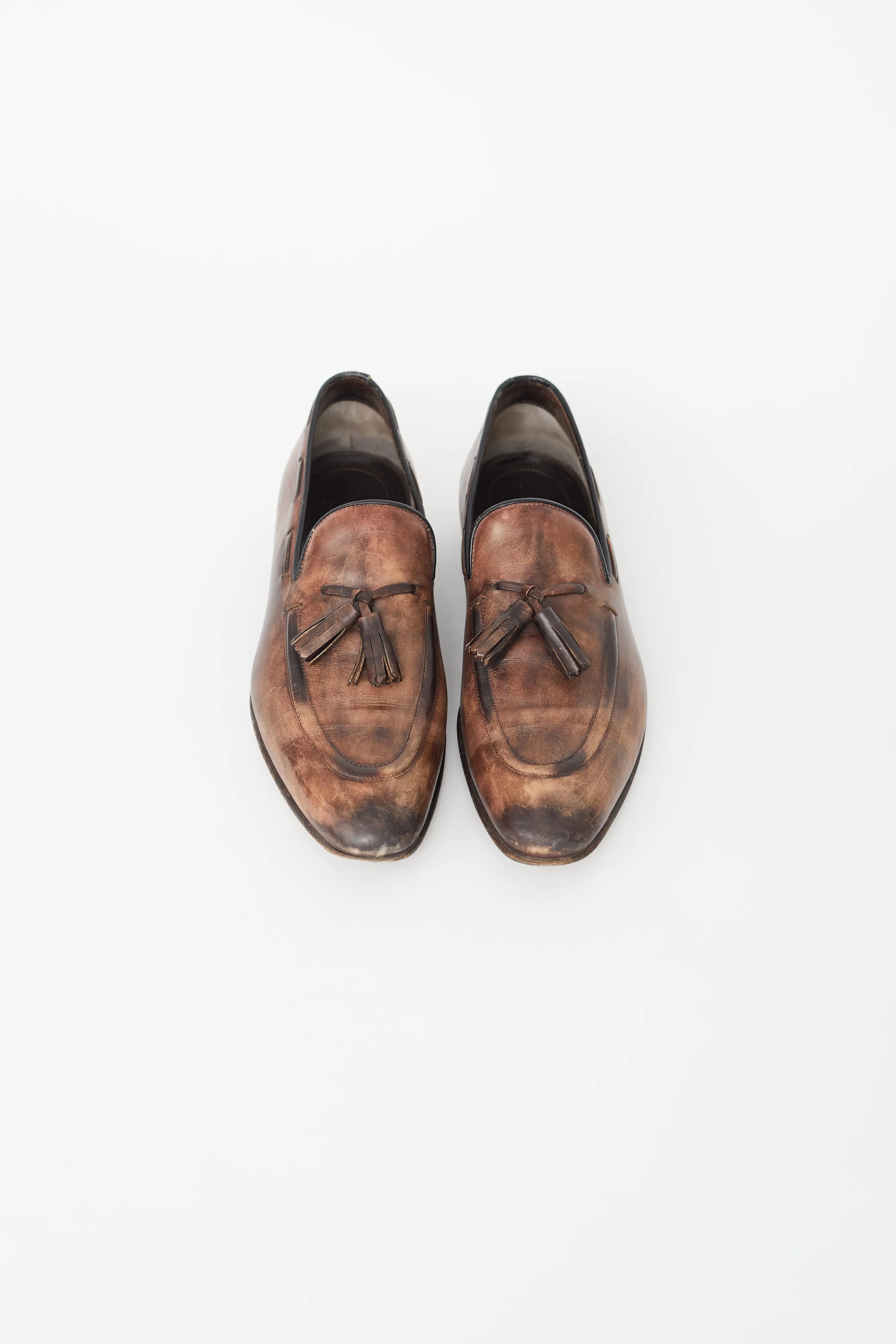 Aged Brown Leather Loafer