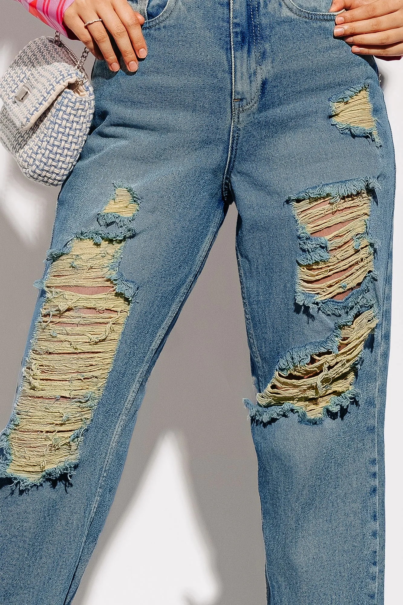 Amber Distressed Slouchy Jeans