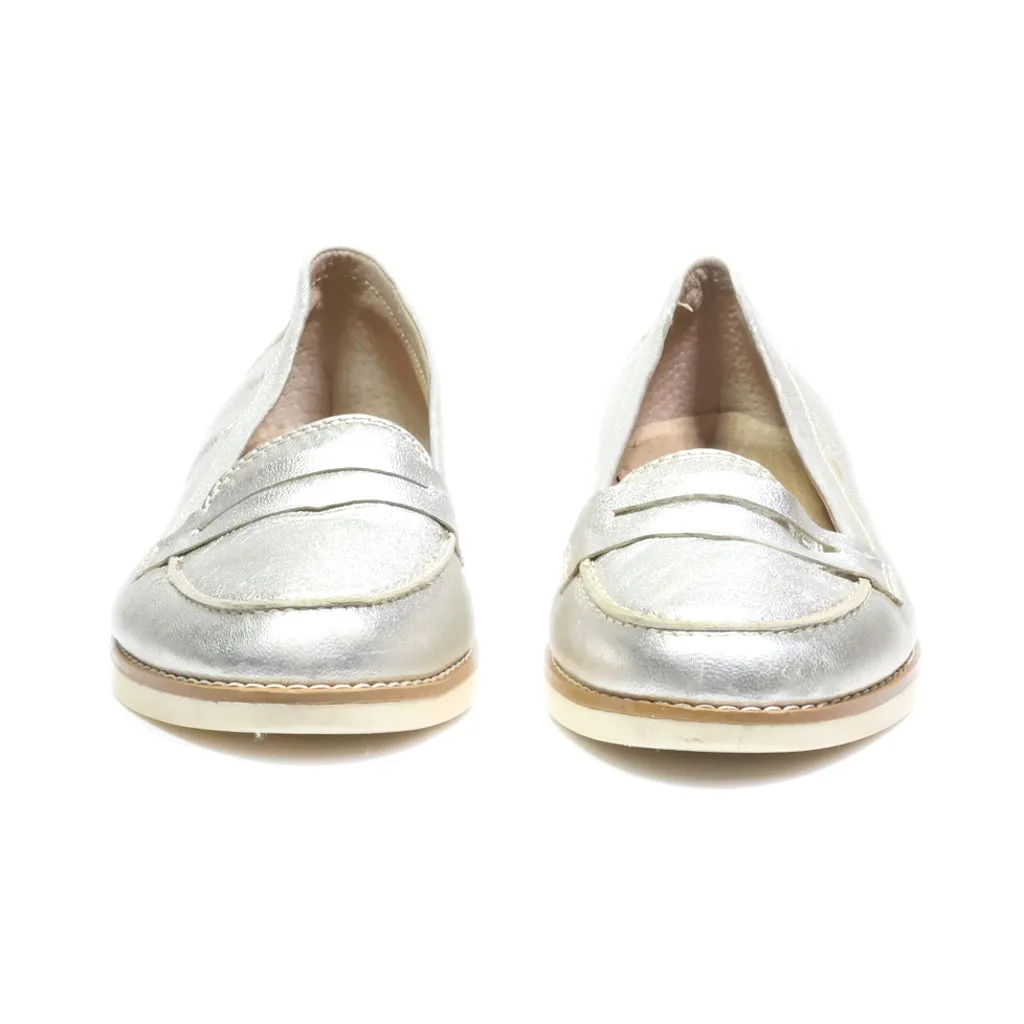 Andre Loafers Leather Silver Colour For Women