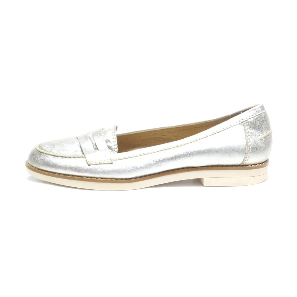 Andre Loafers Leather Silver Colour For Women