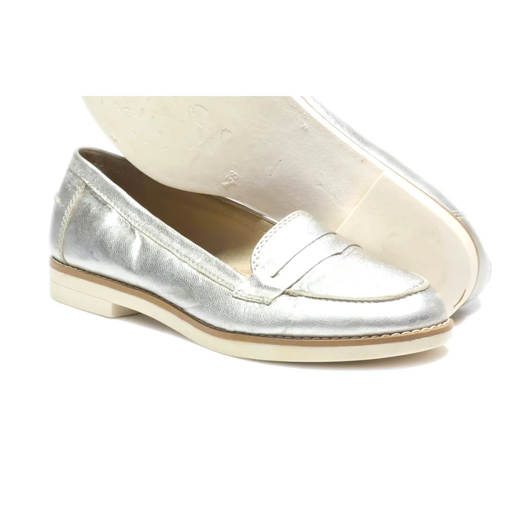 Andre Loafers Leather Silver Colour For Women