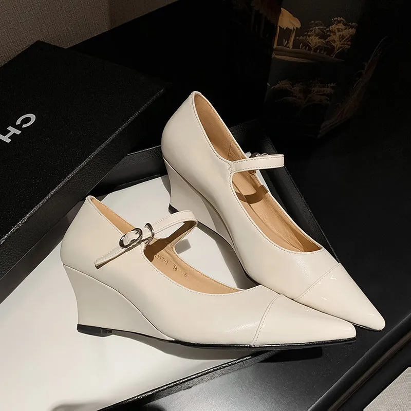 Angel Pointed Toe Wedge Heels