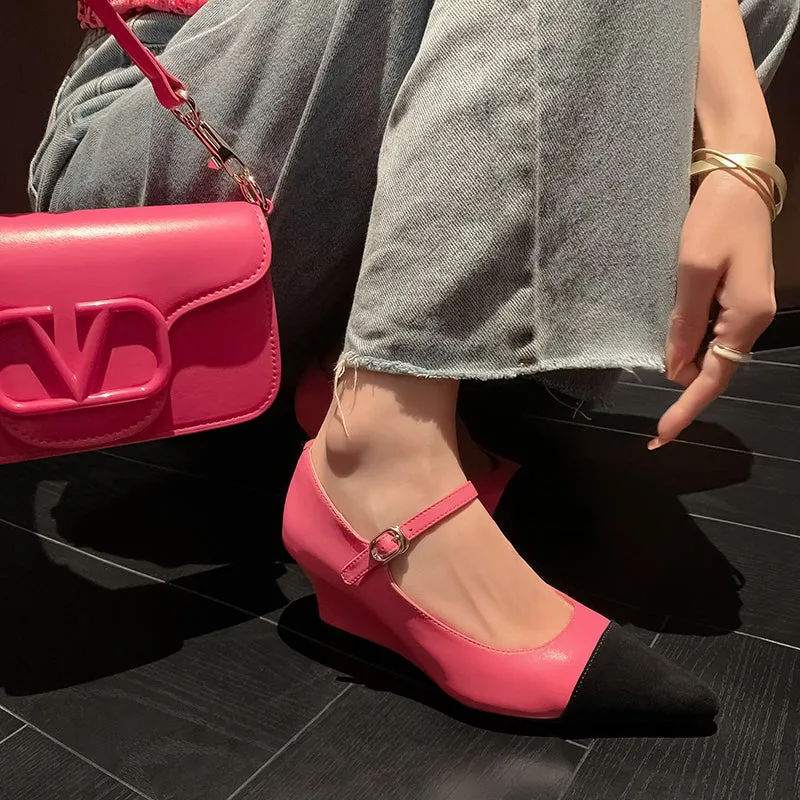 Angel Pointed Toe Wedge Heels