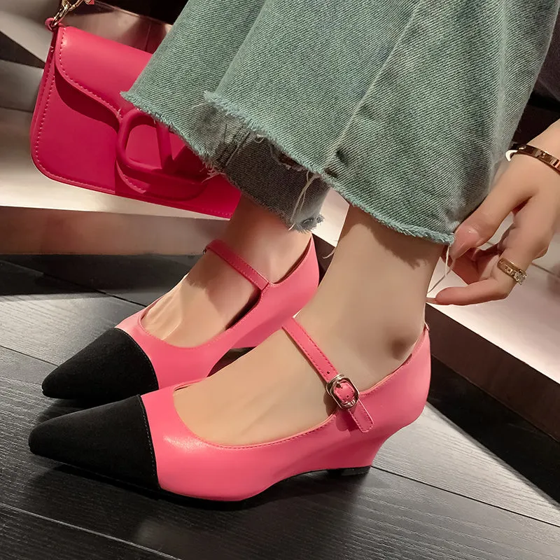 Angel Pointed Toe Wedge Heels