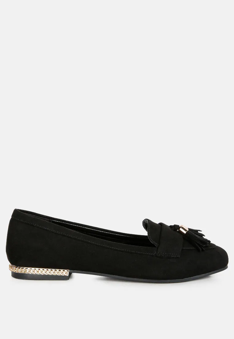 Atrika Faux Suede Tassel Loafers