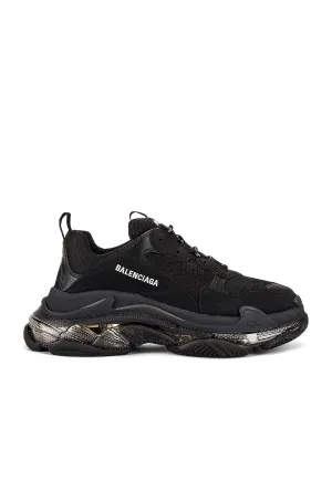 Balenciaga Triple S Clear Sole Sneakers, black