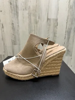 Beige Shoes Heels Wedge Merona, Size 11