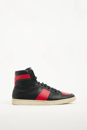 Black & Red Leather SL10H Sneaker