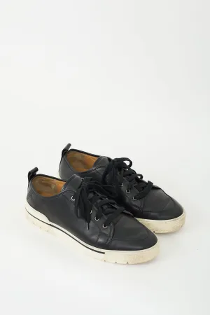 Black & White Leather Sneaker