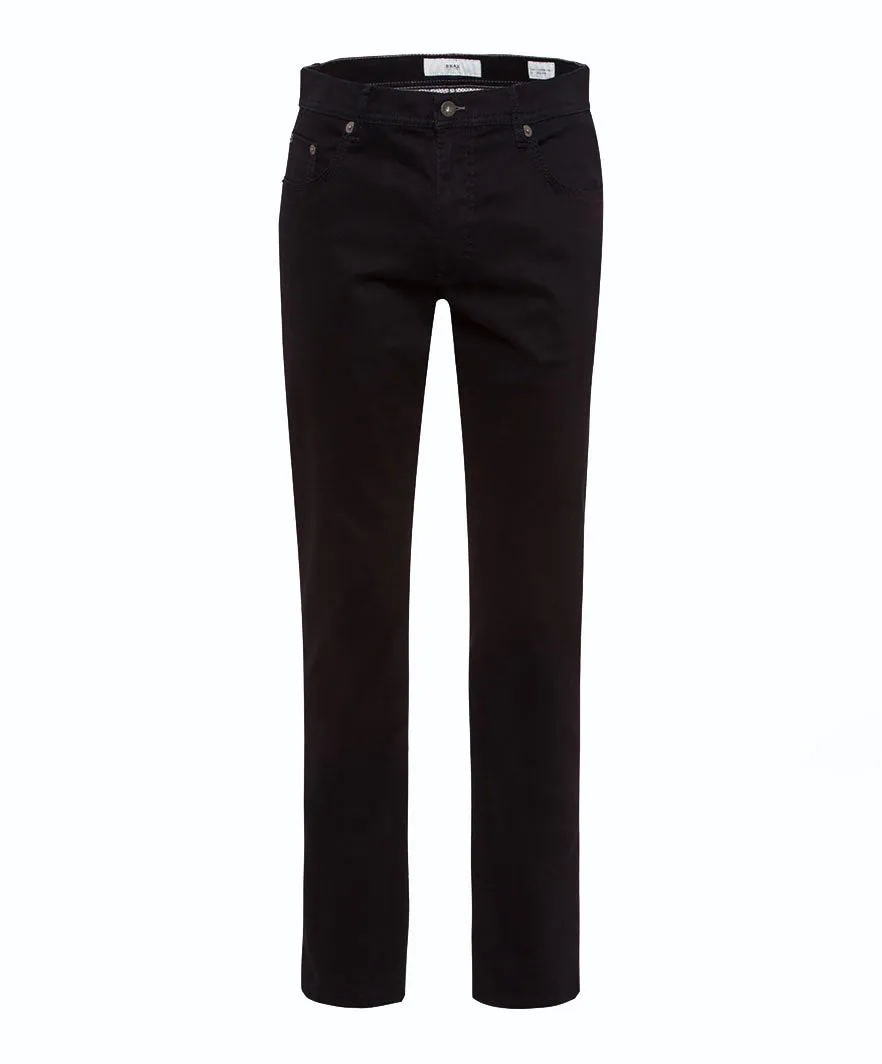 Black Cooper Fancy Marathon Stretch Cotton Trousers - Brax