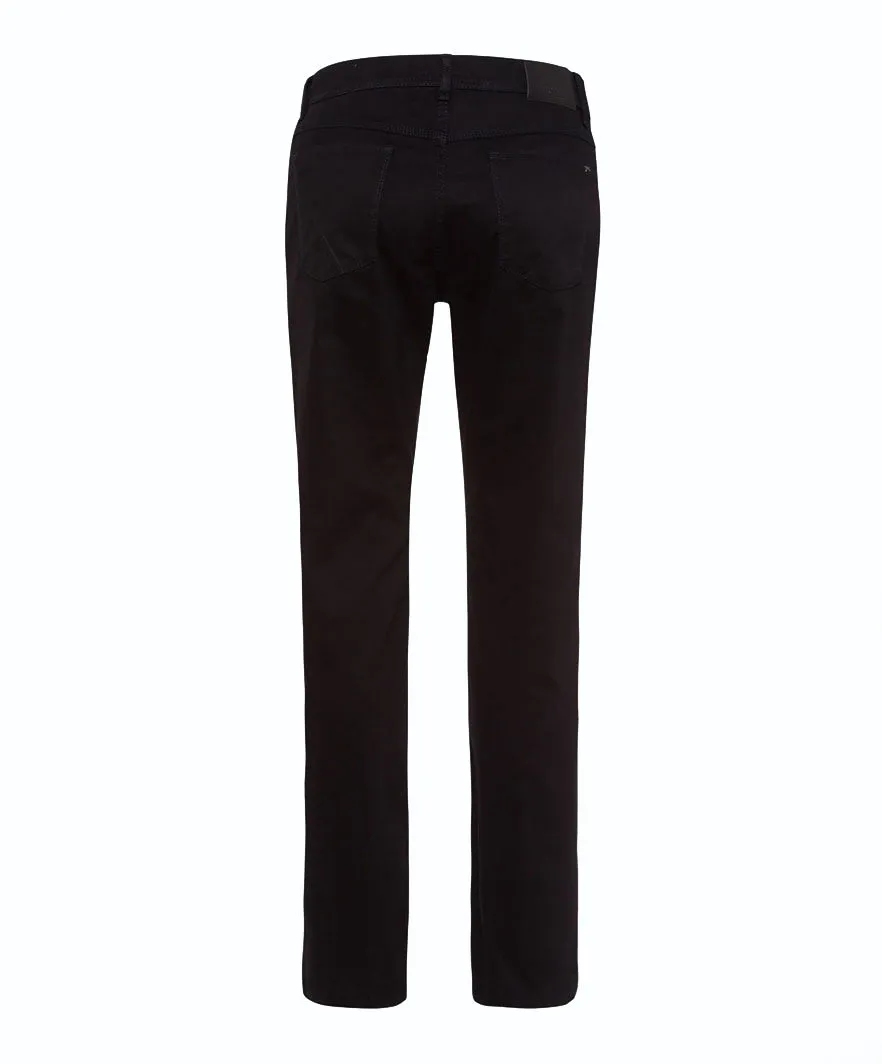 Black Cooper Fancy Marathon Stretch Cotton Trousers - Brax