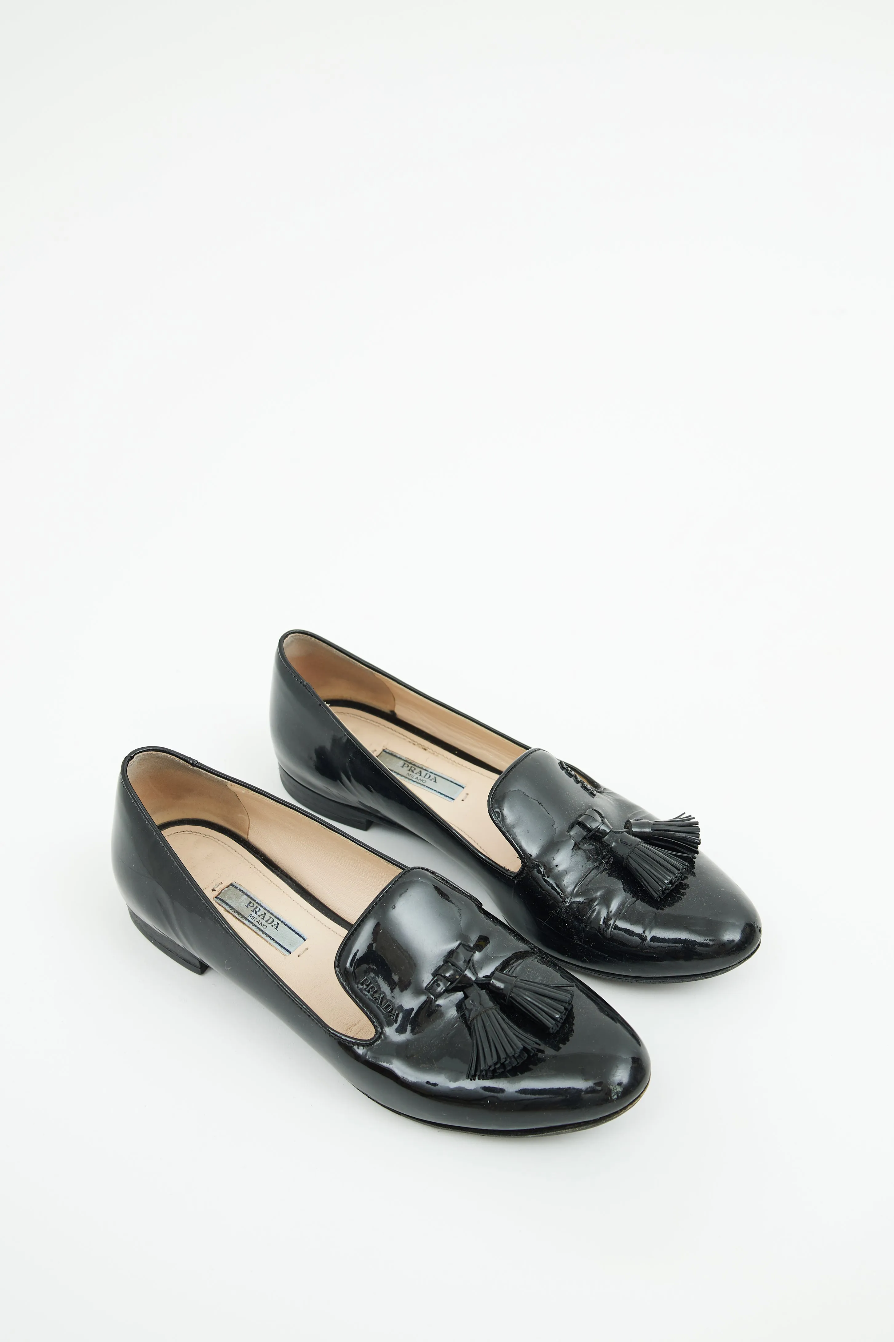 Black Patent Tassel Loafer