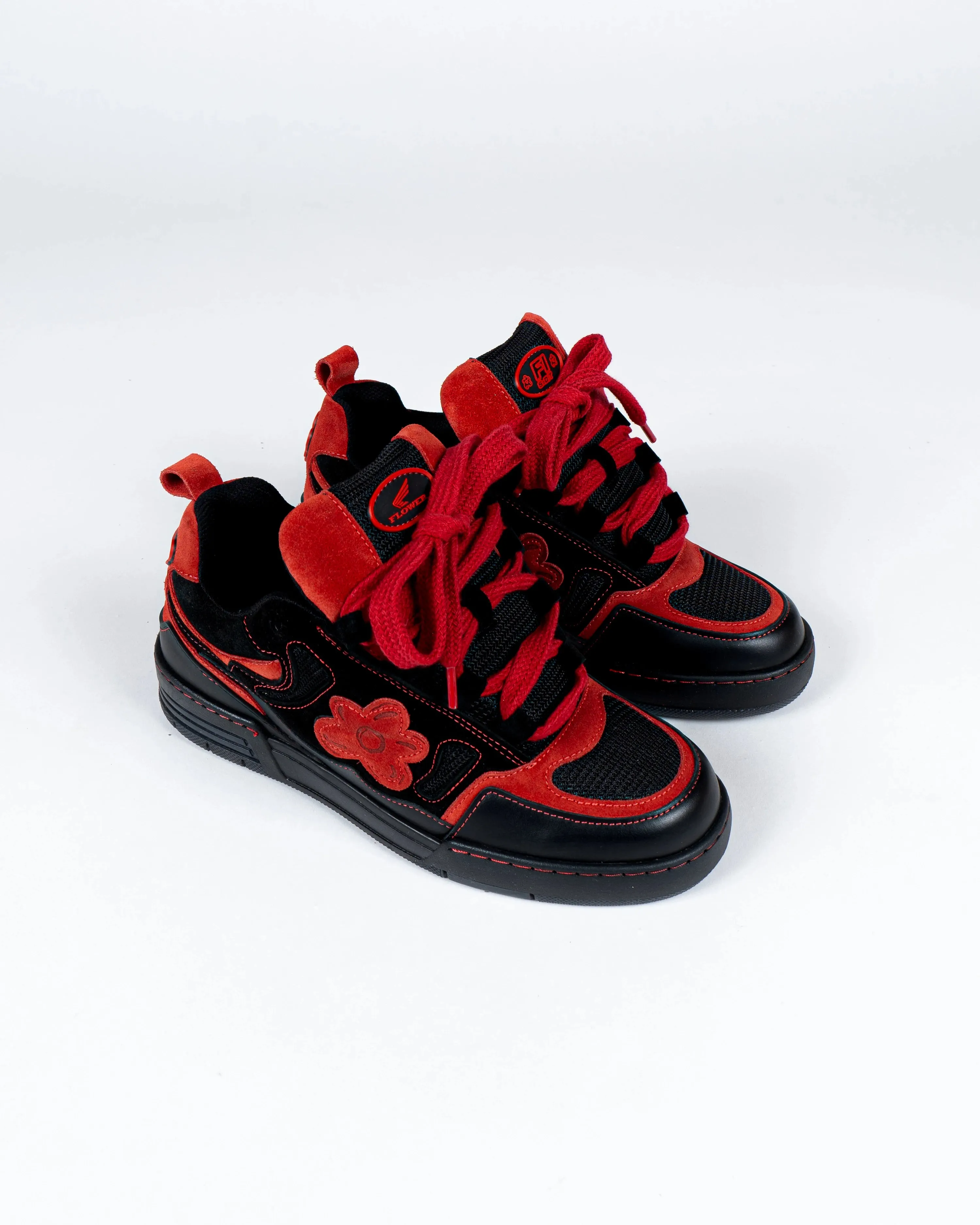 Black Red Motor Sneakers