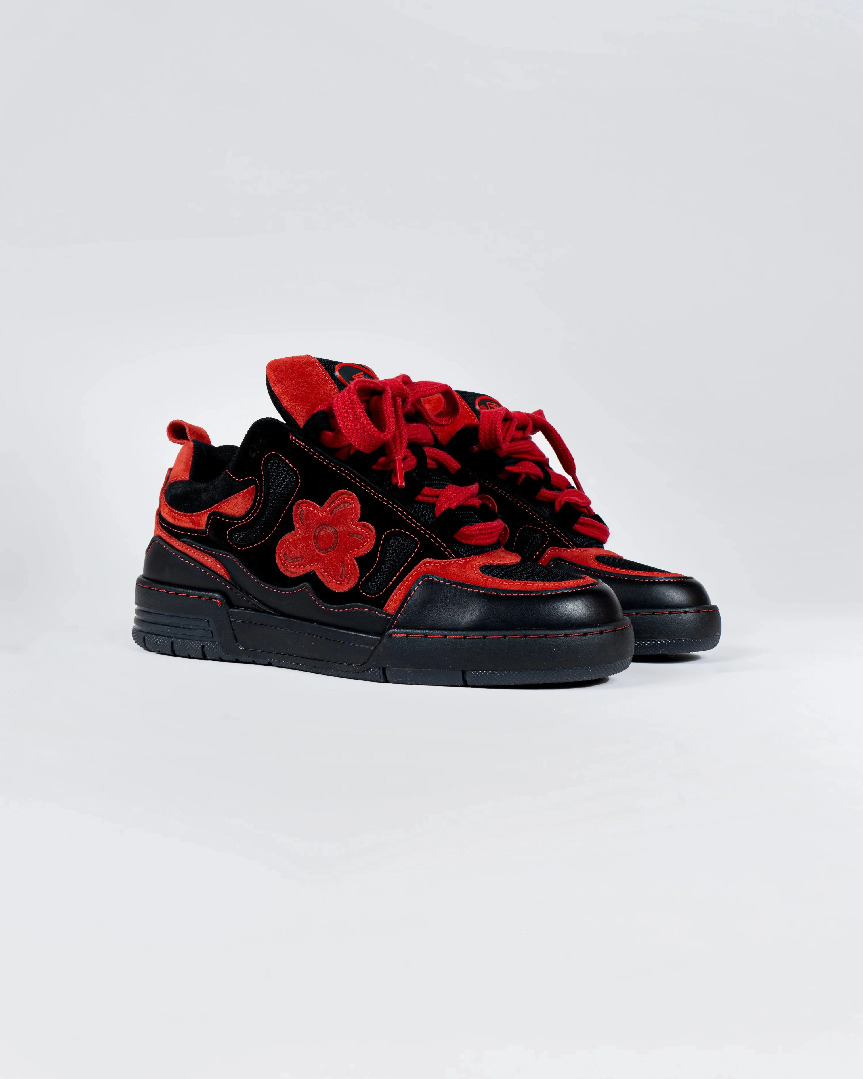 Black Red Motor Sneakers