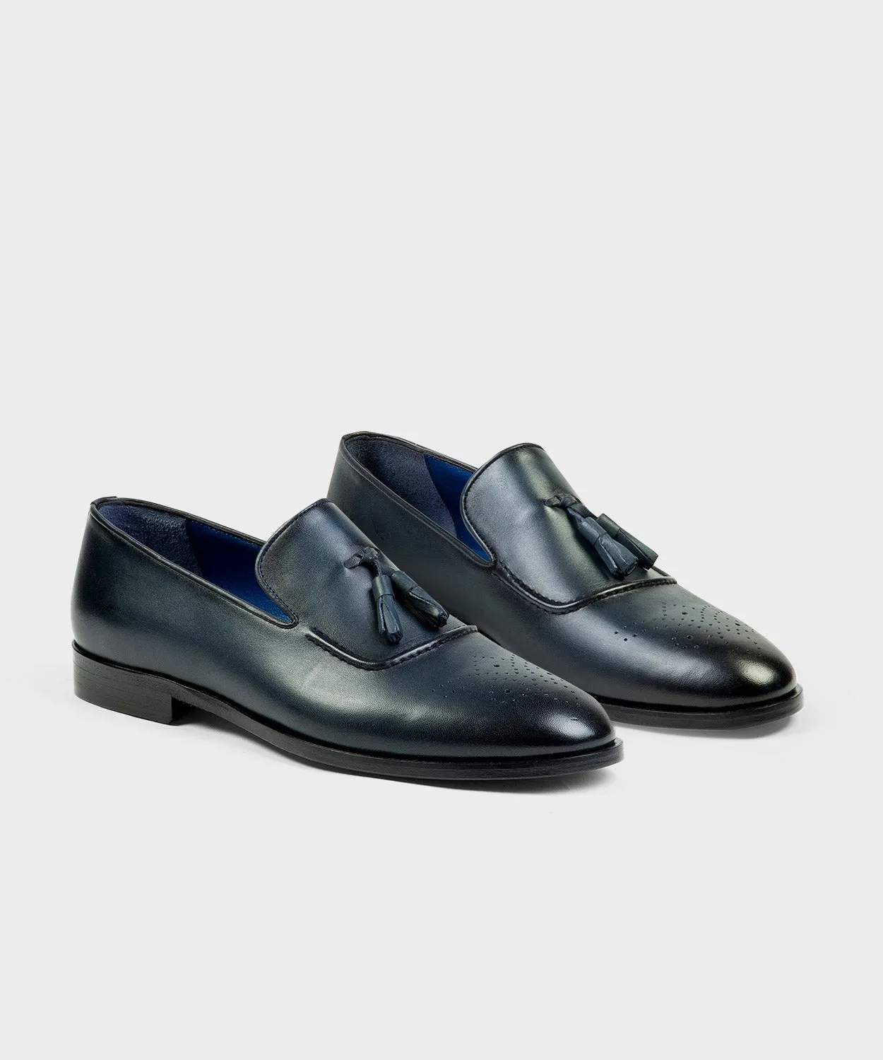 Blue Tassel Loafer