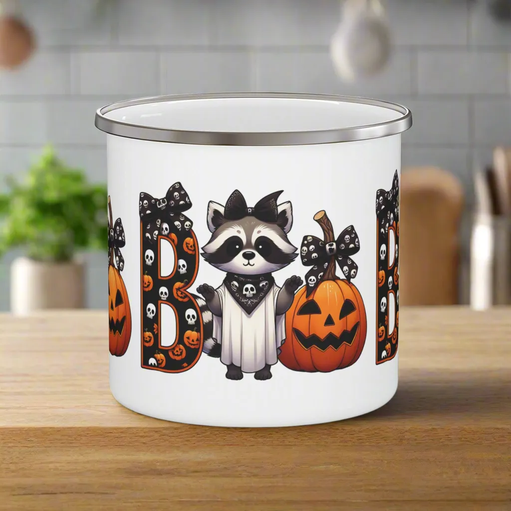 Boo Enamel Camping Mug