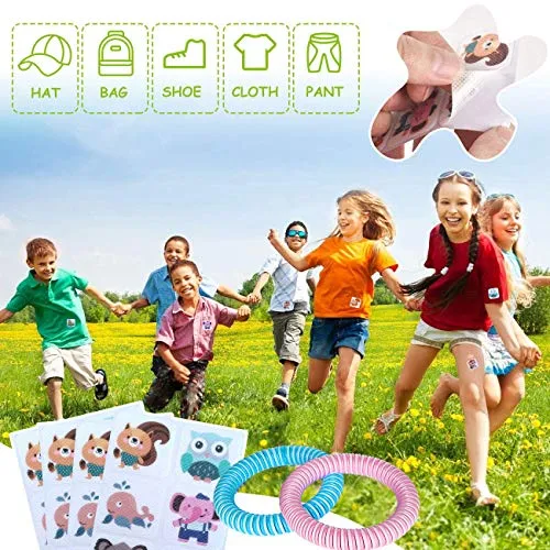 BuggyBands 120 Pack Mosquito Patches Stickers for Adult Kids, Resealable Stickers with 2Pack Mosquito Bracelet, Mosquito Patches for Kids, Mosquito Patches Stickers for Outdoor Camping & Travel