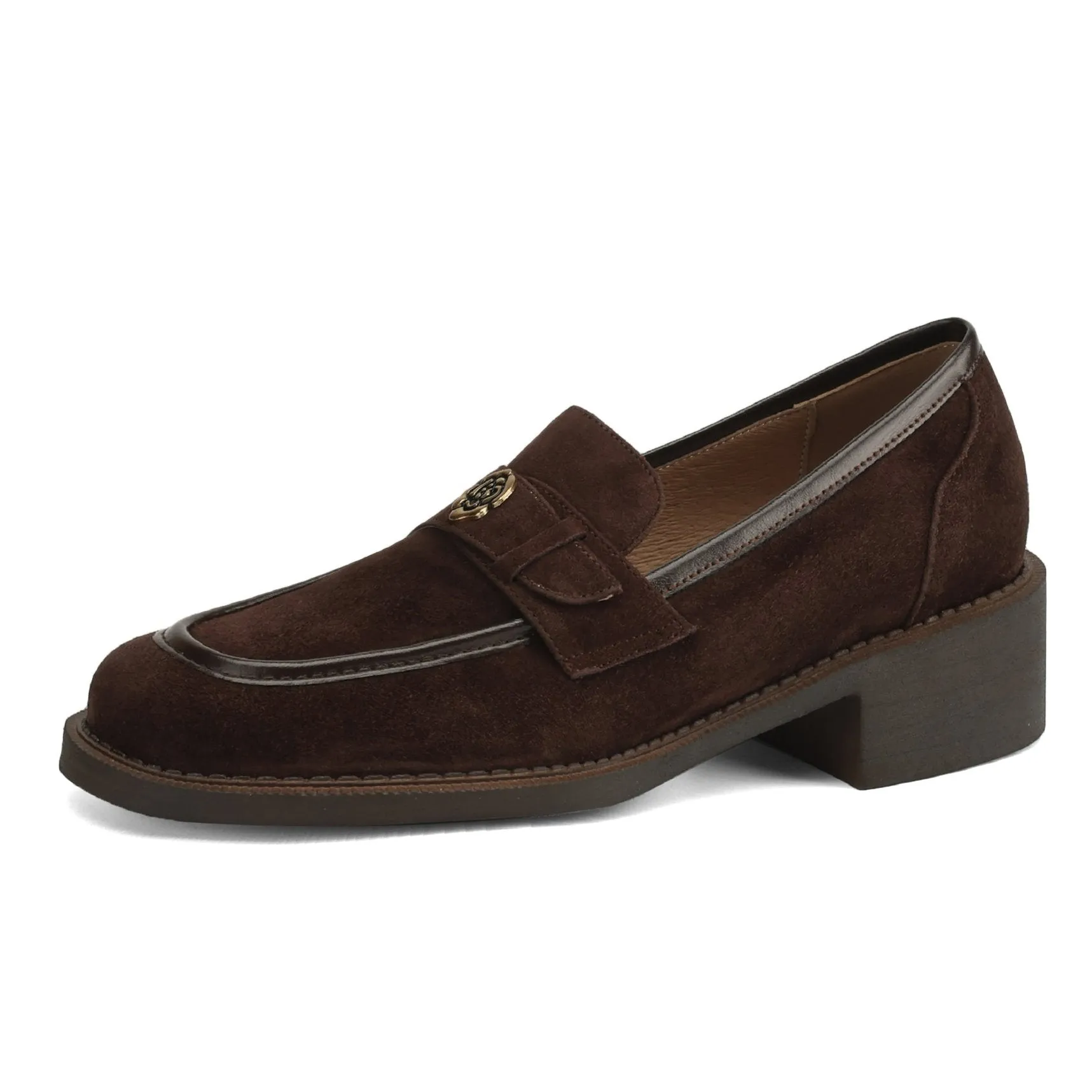 Business Casual Suede Leather Loafers Women's Shoes