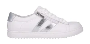 Cabello Ultimate ~ White Silver ~ Black White ~ White Taupe ~ Leather Sneaker