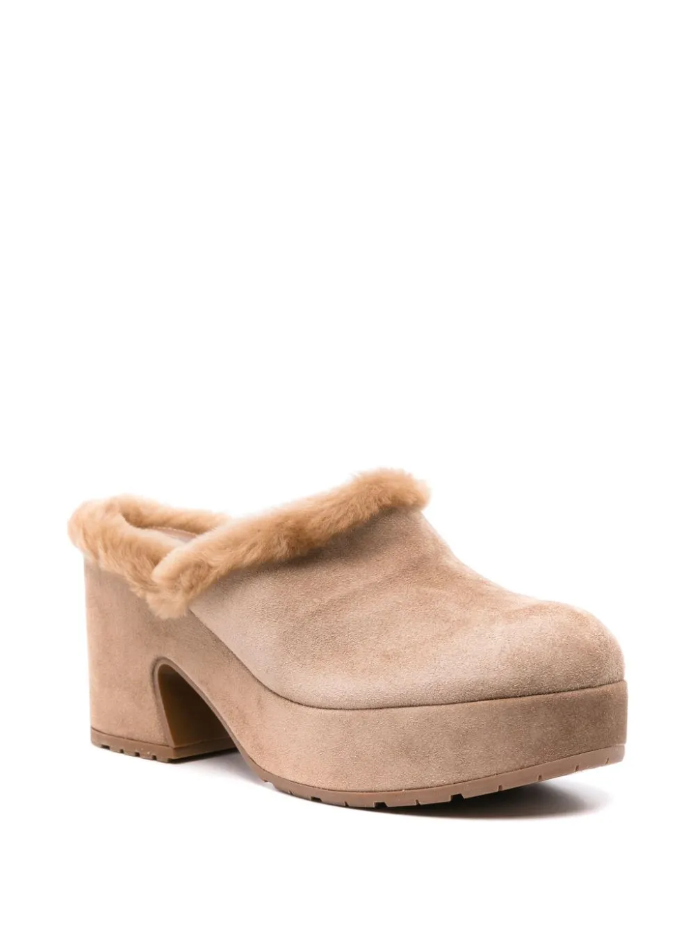 Camel Brown Platform Wedge Heels