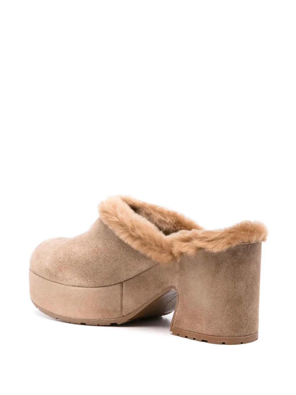 Camel Brown Platform Wedge Heels