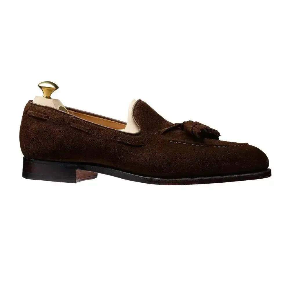 Cavendish Dark Brown Suede Tassel Loafer