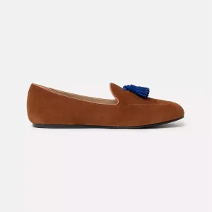 Charles Philip Elegant Suede Tassel Moccasins