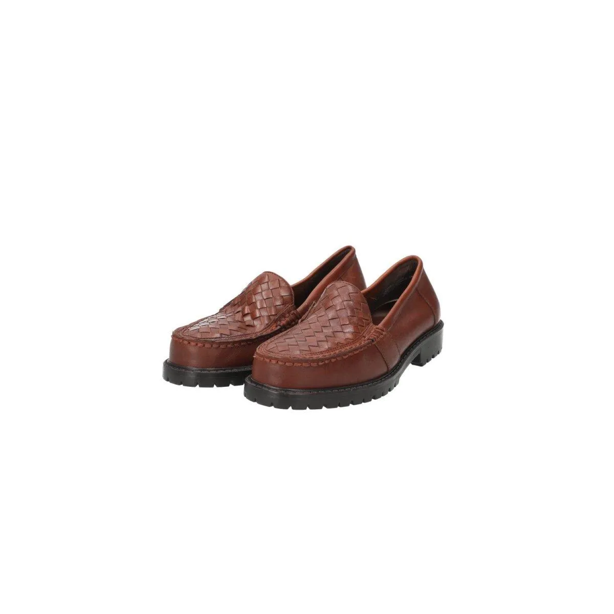 Cherokee Woven Formal Loafers Leather Brown Colour For Women