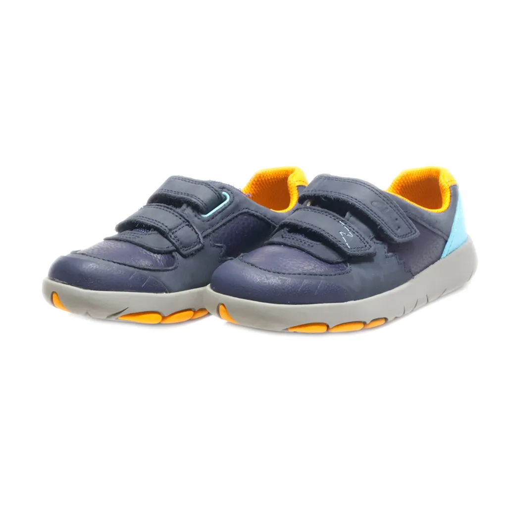 Clarks Rex Quest K Sneakers Leather Blue Colour For Kids