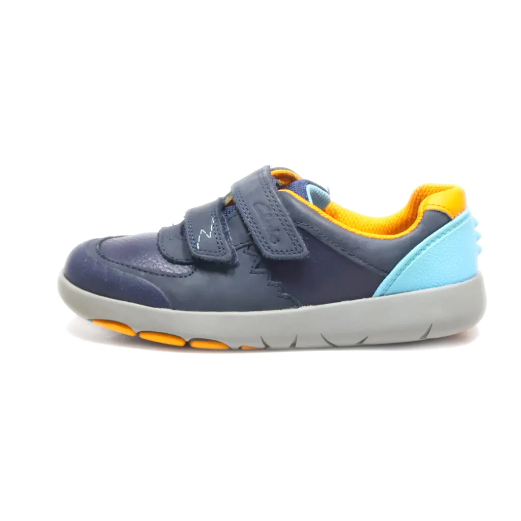 Clarks Rex Quest K Sneakers Leather Blue Colour For Kids