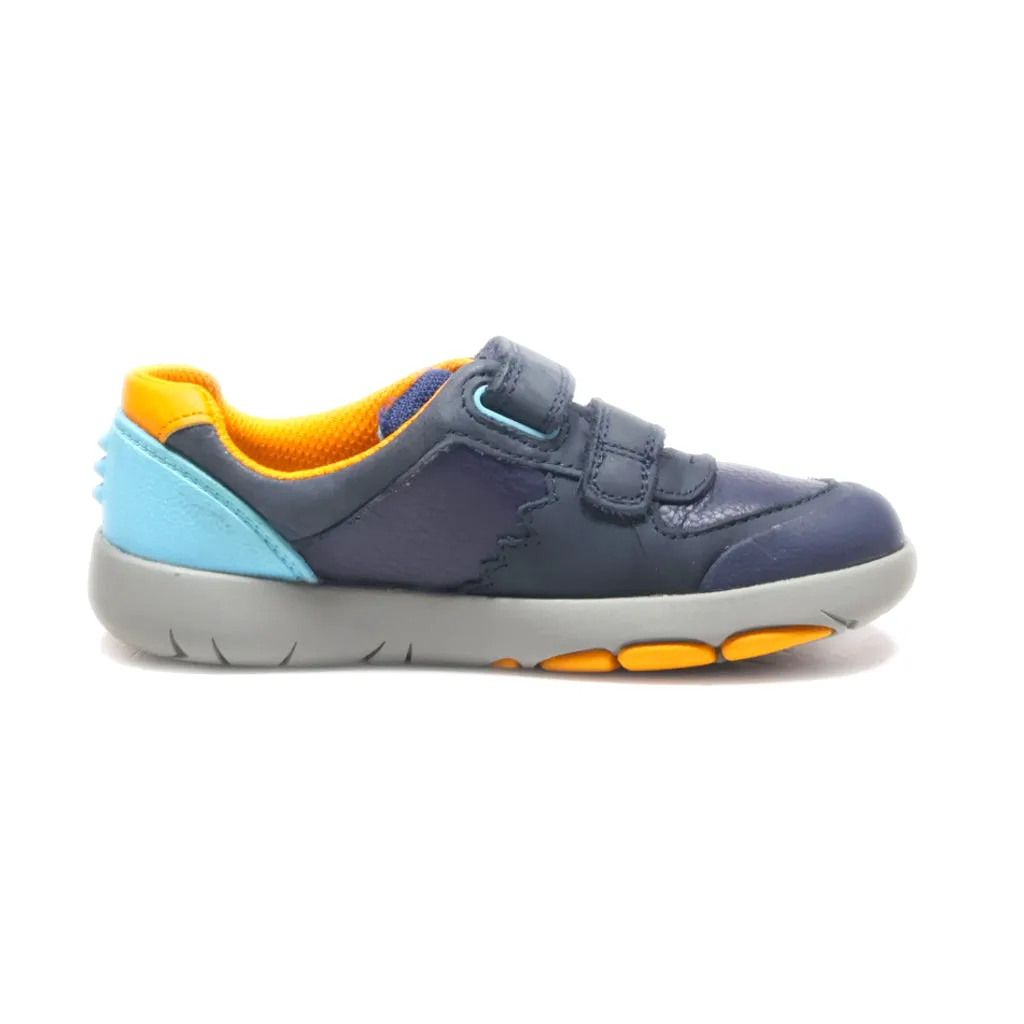 Clarks Rex Quest K Sneakers Leather Blue Colour For Kids