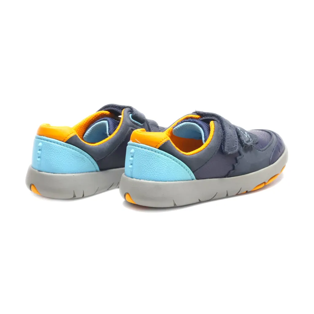 Clarks Rex Quest K Sneakers Leather Blue Colour For Kids