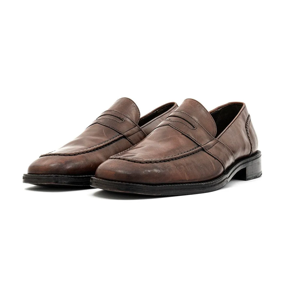 Cole Haan Formal Slip Ons Leather Brown Colour For Men