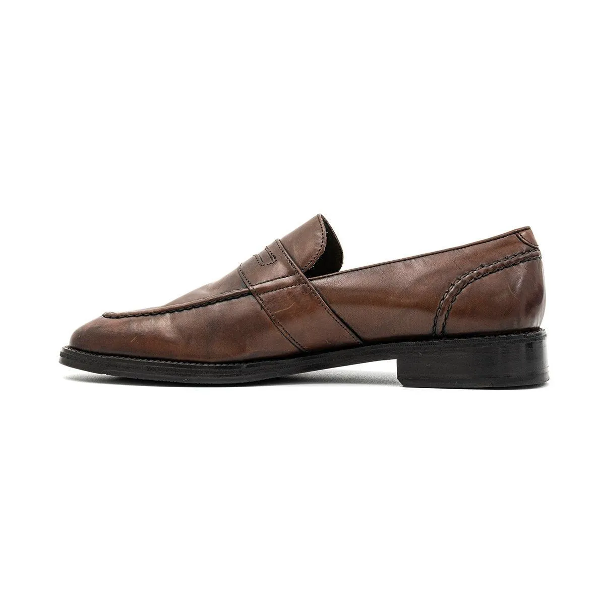 Cole Haan Formal Slip Ons Leather Brown Colour For Men