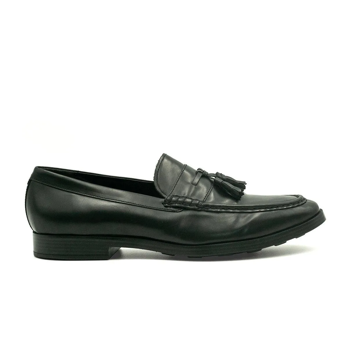 Cole Haan Jefferson Grand Tassel Formal Slip Ons Leather Black Colour For Men