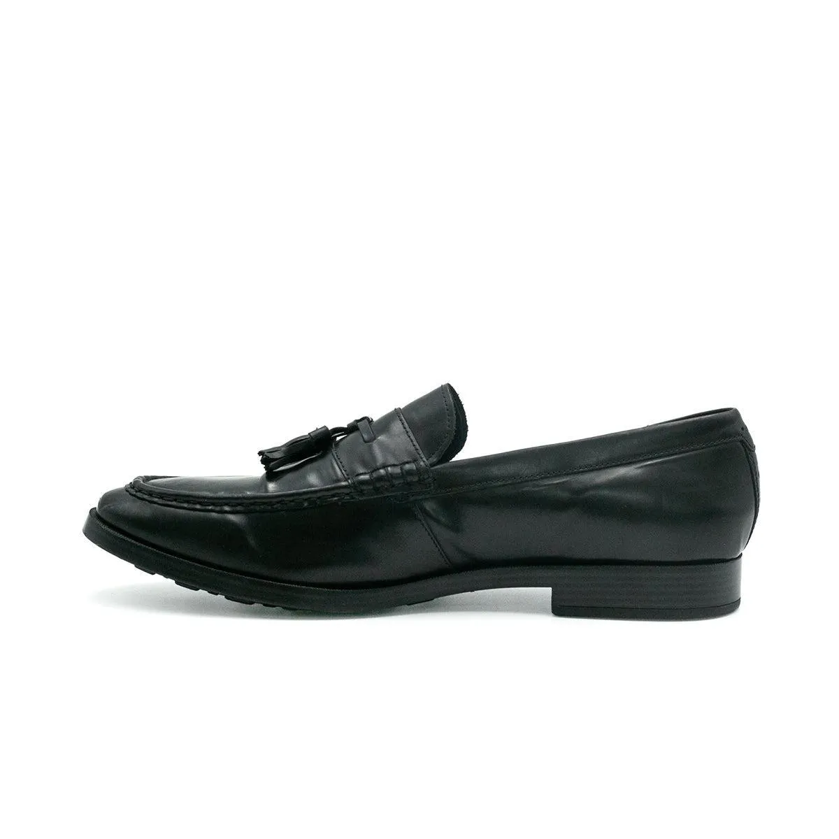 Cole Haan Jefferson Grand Tassel Formal Slip Ons Leather Black Colour For Men