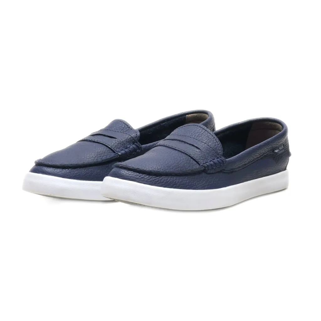 Cole Haan Loafers Leather Blue Colour For Women