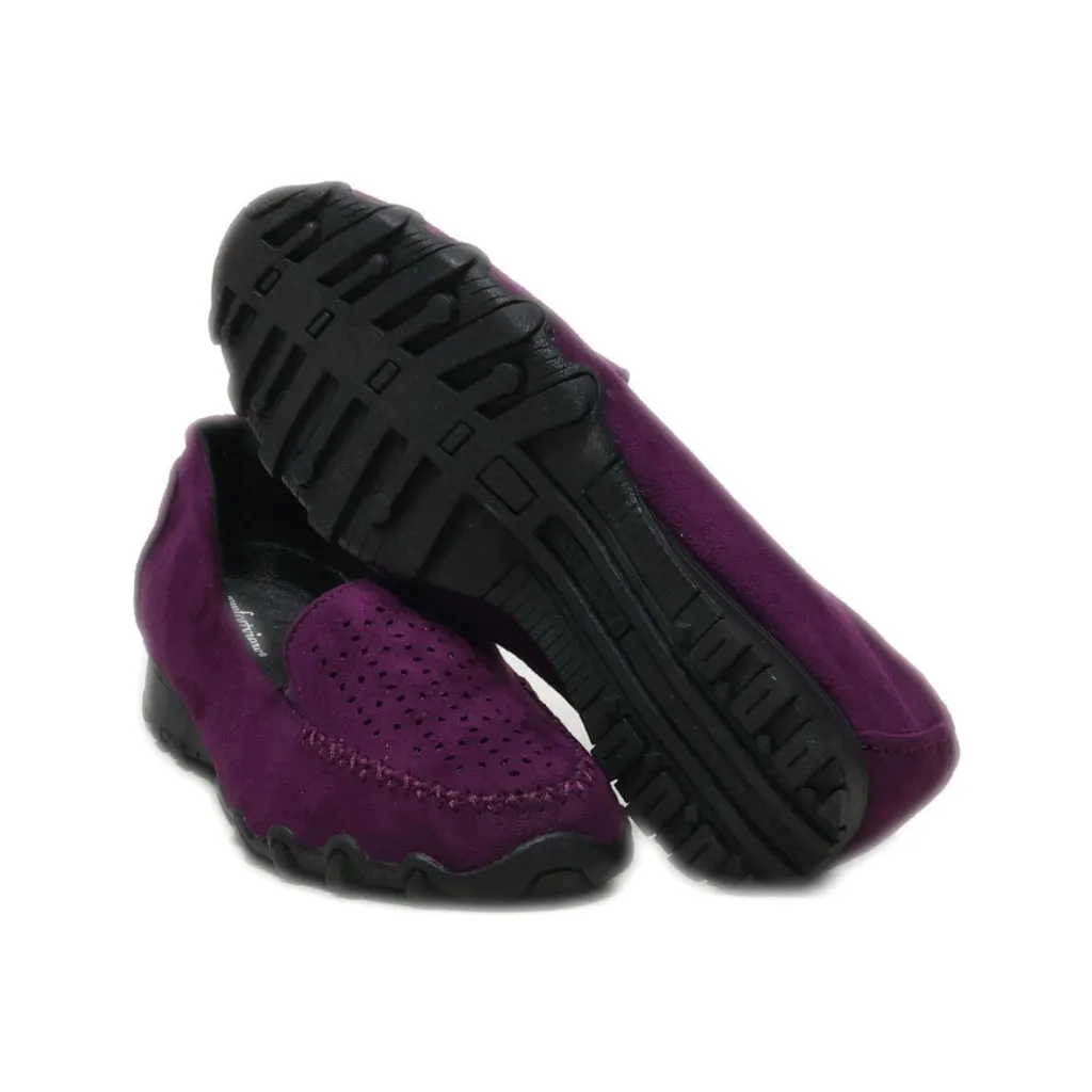 Comfortview Loafers Suede Purple Colour For Women