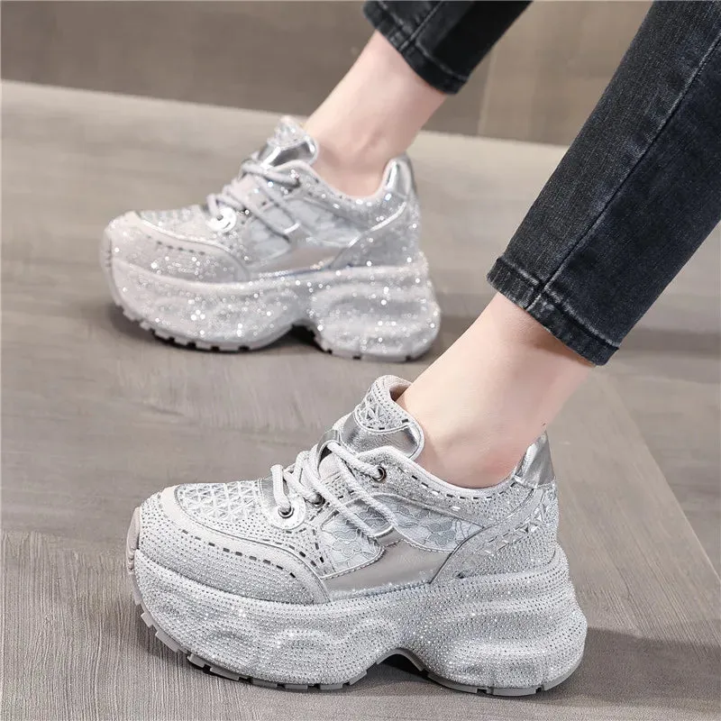 Crystal Accented Platform Sneakers