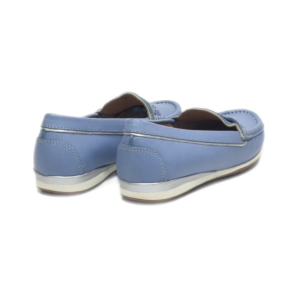 Damart Loafers Leather Blue Colour For Women