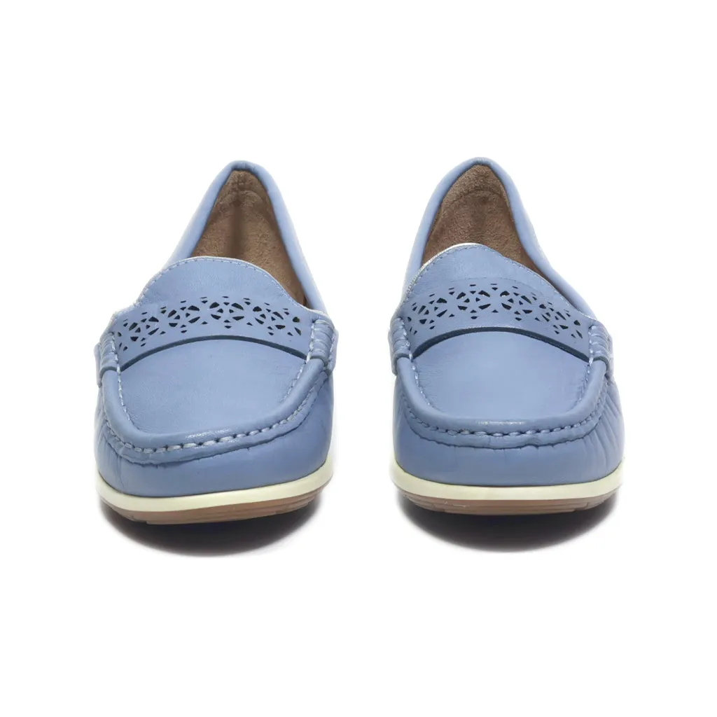 Damart Loafers Leather Blue Colour For Women