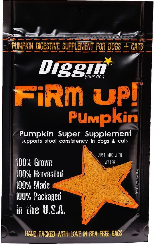 Diggin Your Dog Firm Up Pumpkin Digestive Supplement for Dogs