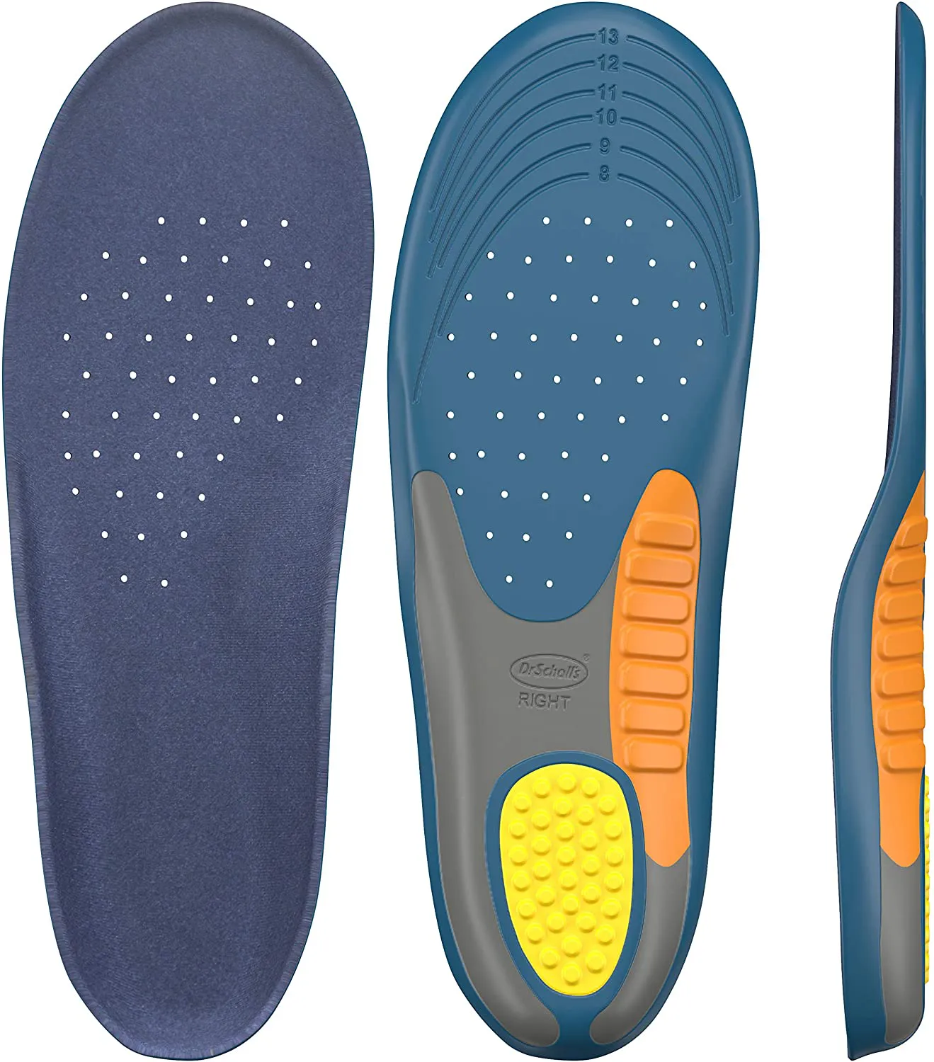 Dr. Scholl's Heavy Duty Support Pain Relief Orthotics, Designed for Men over 200lbs with Technology to Distribute Weight and Absorb Shock with Every Step (for Men's 8-14)