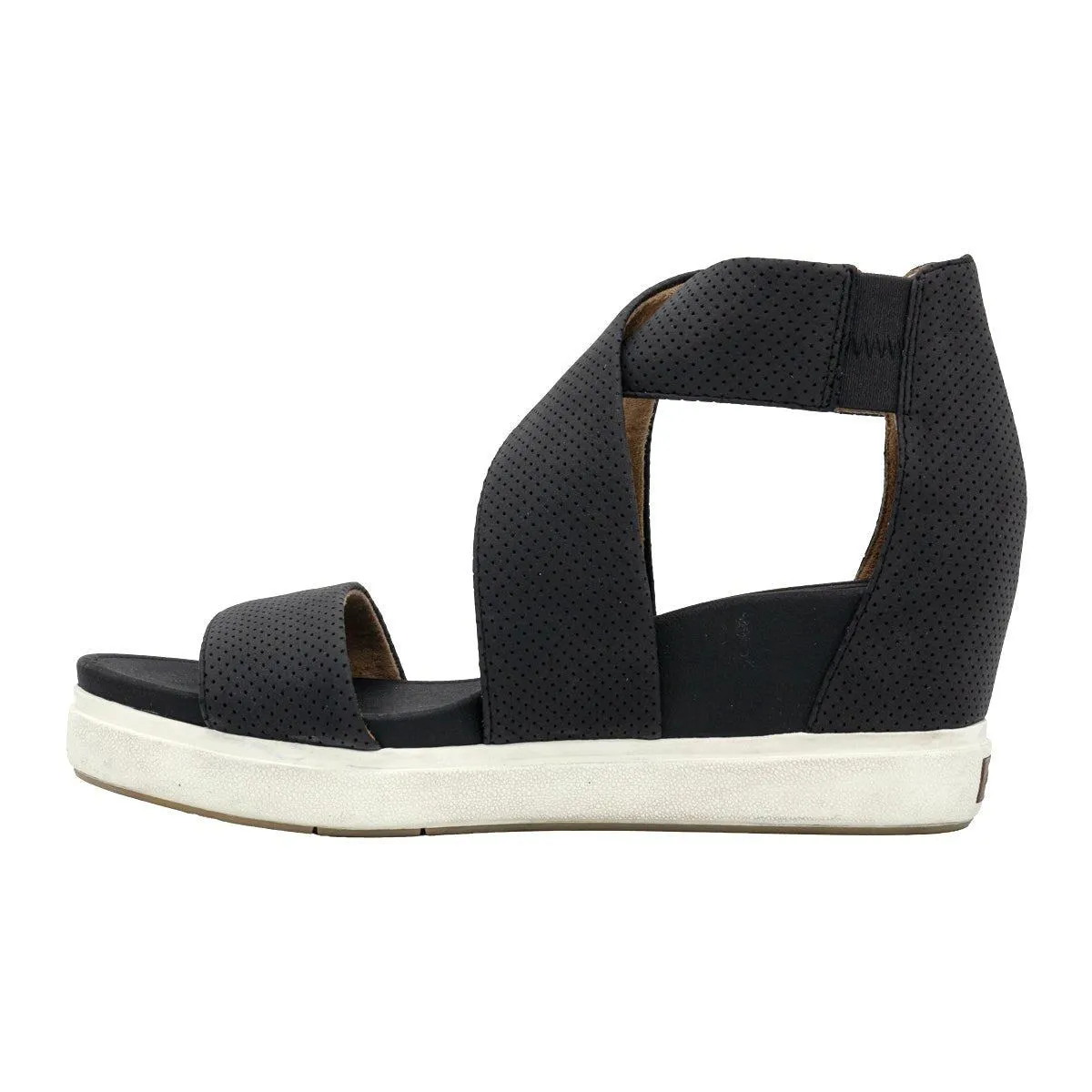 Dr. Scholl'S Sheena Wedge Sandals Leather Black Colour For Women