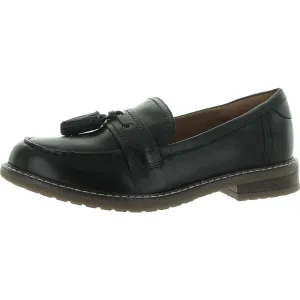 Easy Spirit Womens Janelle Leather Tassel Loafers