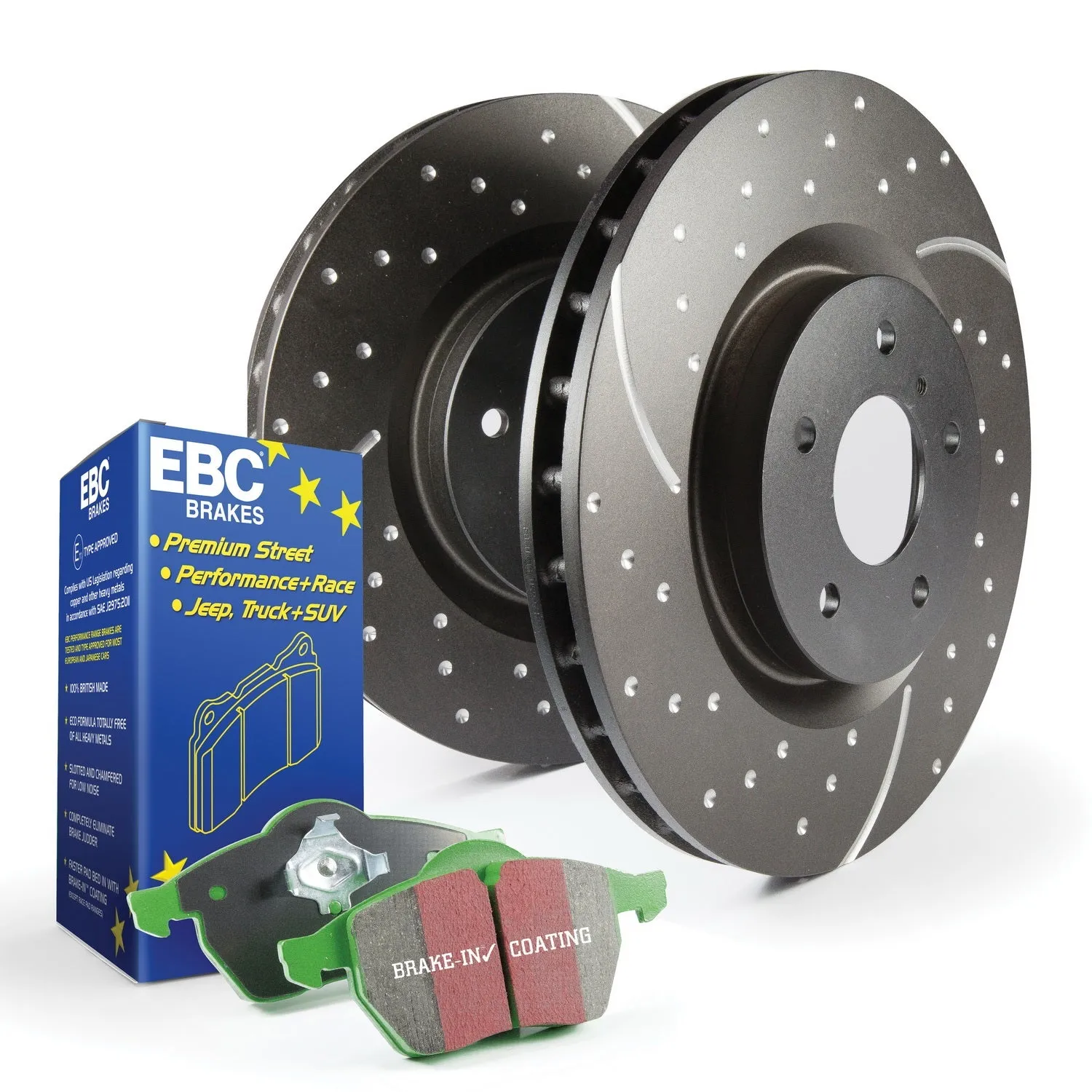 EBC Brakes S10KF1511 S10 Kits Greenstuff 2000 and GD Rotors